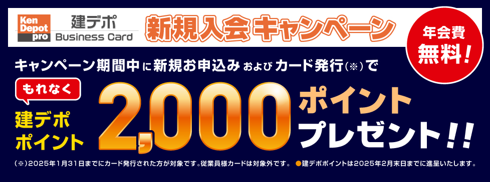 期間限定2000ポイントプレゼント!!